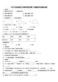 2023年安徽省无为市数学四年级第二学期期末检测模拟试题含解析