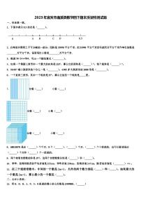 2023年宜宾市南溪县数学四下期末质量检测试题含解析