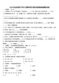 2023年山东省济宁市汶上县数学四下期末质量跟踪监视模拟试题含解析