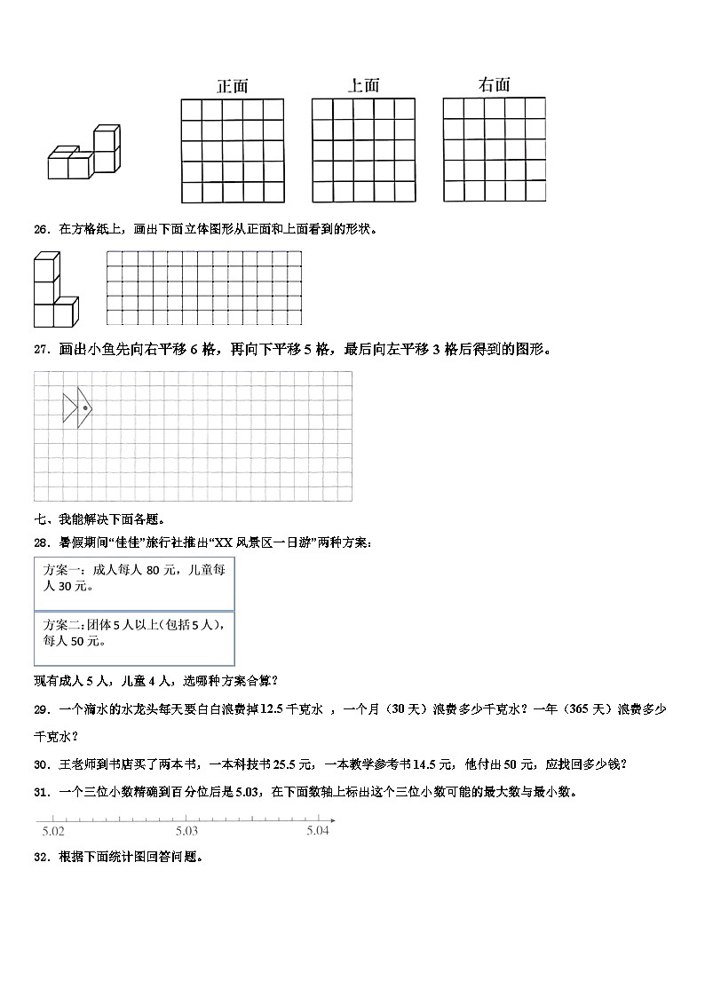 2023年广东省揭阳市惠来县四年级数学第二学期期末教学质量检测试题含解析第3页