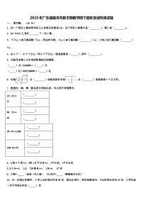 2023年广东省韶关市新丰县数学四下期末质量检测试题含解析