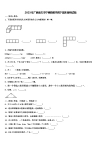 2023年广西崇左市宁明县数学四下期末调研试题含解析