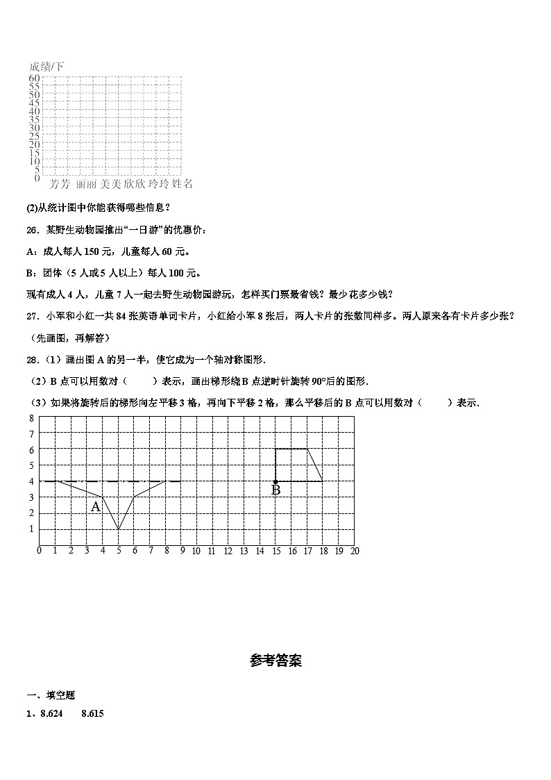 2023年德惠市数学四年级第二学期期末统考试题含解析03