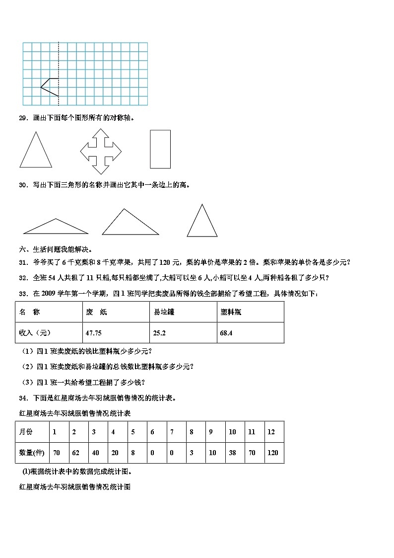 2023年怀化市辰溪县数学四年级第二学期期末调研试题含解析第3页