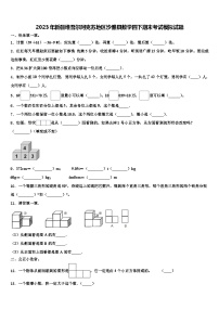 2023年新疆维吾尔阿克苏地区沙雅县数学四下期末考试模拟试题含解析