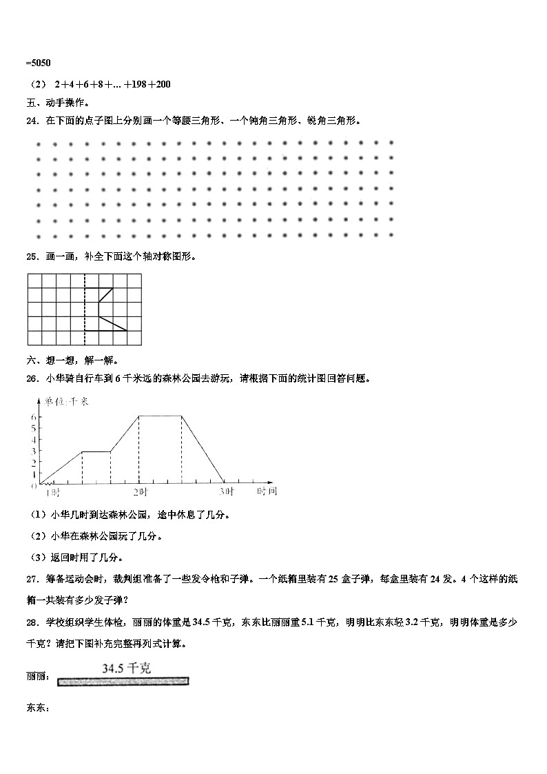 2023年江苏省南京市栖霞区数学四下期末达标测试试题含解析第3页