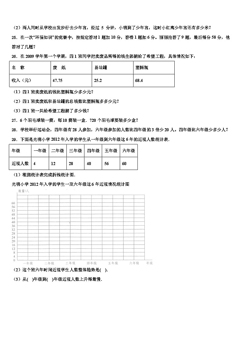 2023年武汉市黄陂区数学四下期末预测试题含解析第3页