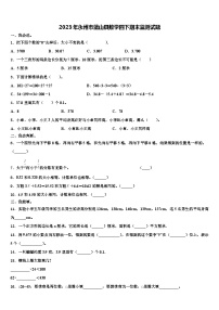 2023年永州市蓝山县数学四下期末监测试题含解析