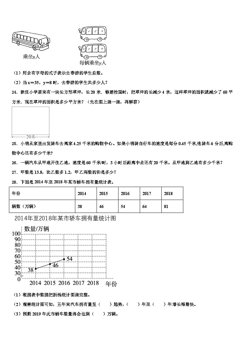 2023年江苏省南通市数学四年级第二学期期末复习检测试题含解析第3页