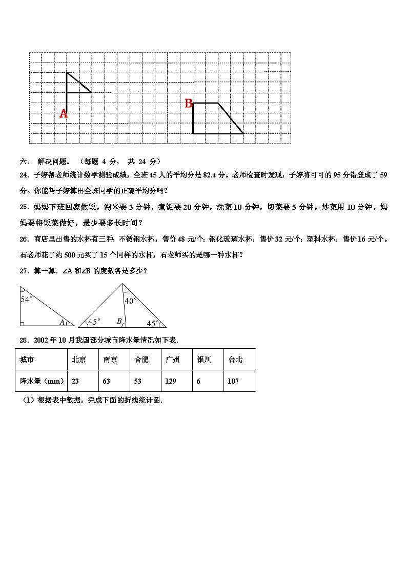 2023年河北省平泉市青河镇闫杖子中心小学四年级数学第二学期期末学业质量监测模拟试题含解析03
