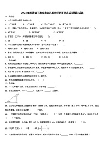 2023年河北省石家庄市高邑县数学四下期末监测模拟试题含解析