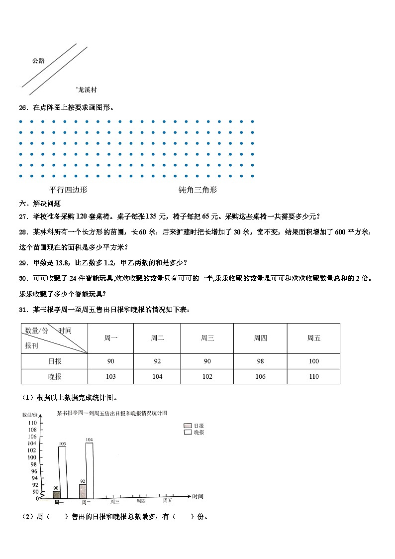 2023年河南省洛阳市涧西区天津路小学数学四年级第二学期期末学业水平测试试题含解析第3页