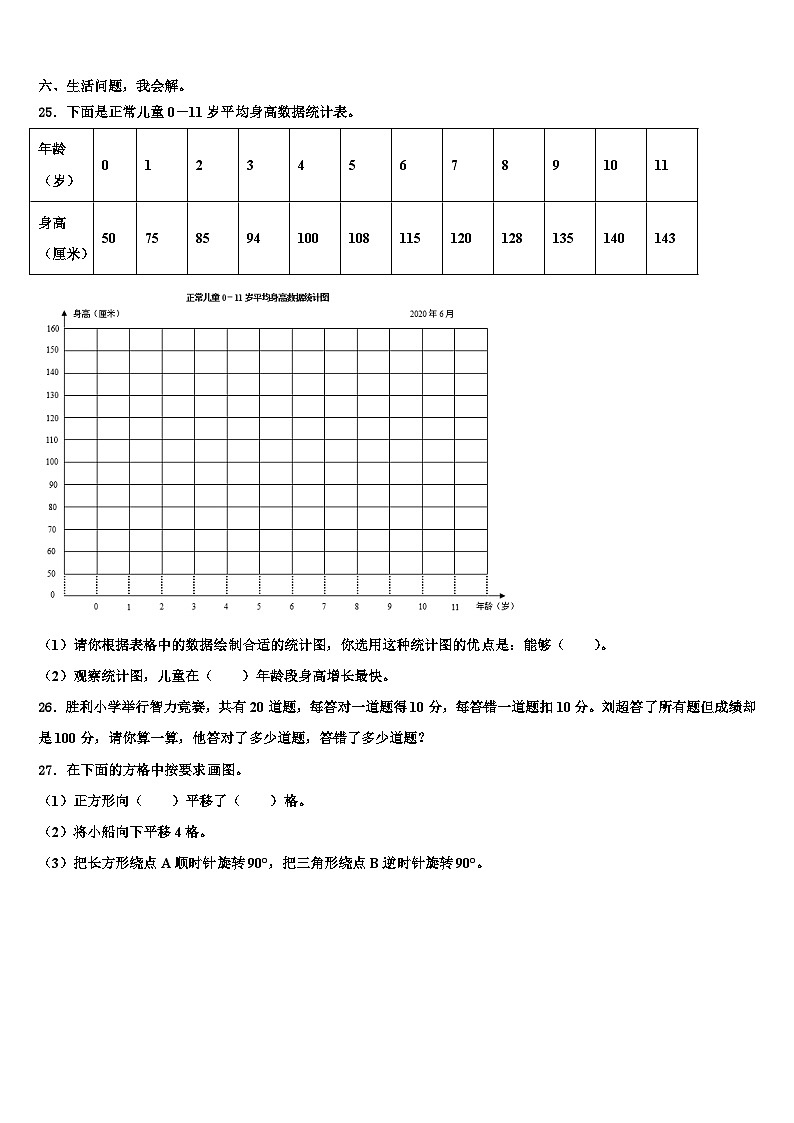 2023年河南省洛阳市偃师区数学四年级第二学期期末经典试题含解析第3页