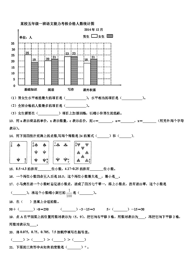 2023年沿河土家族自治县数学四下期末学业质量监测模拟试题含解析第2页