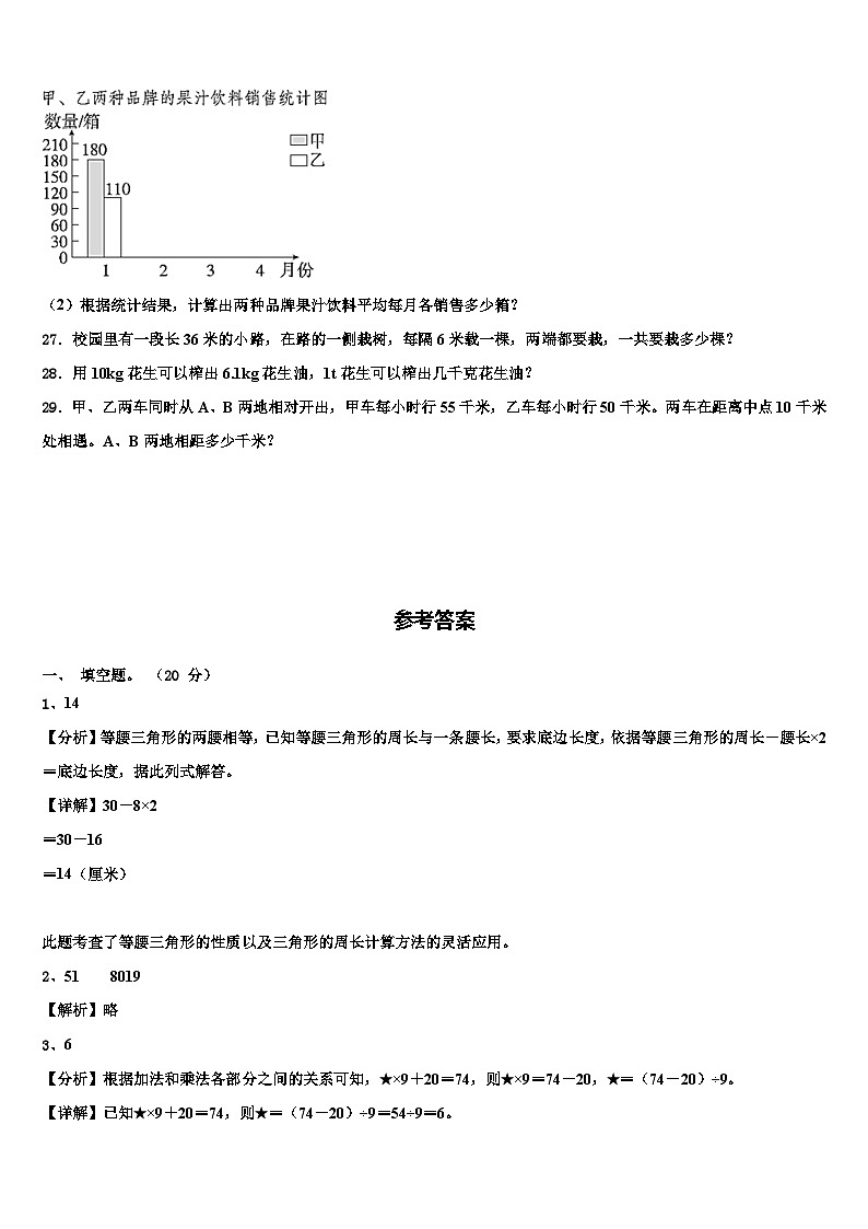 2023年泽库县数学四下期末调研模拟试题含解析第3页