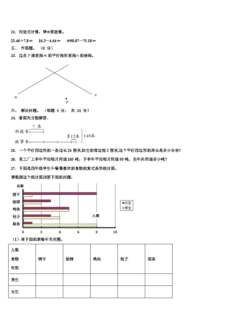 2023年湖北省武汉市四年级数学第二学期期末达标检测模拟试题含解析第3页