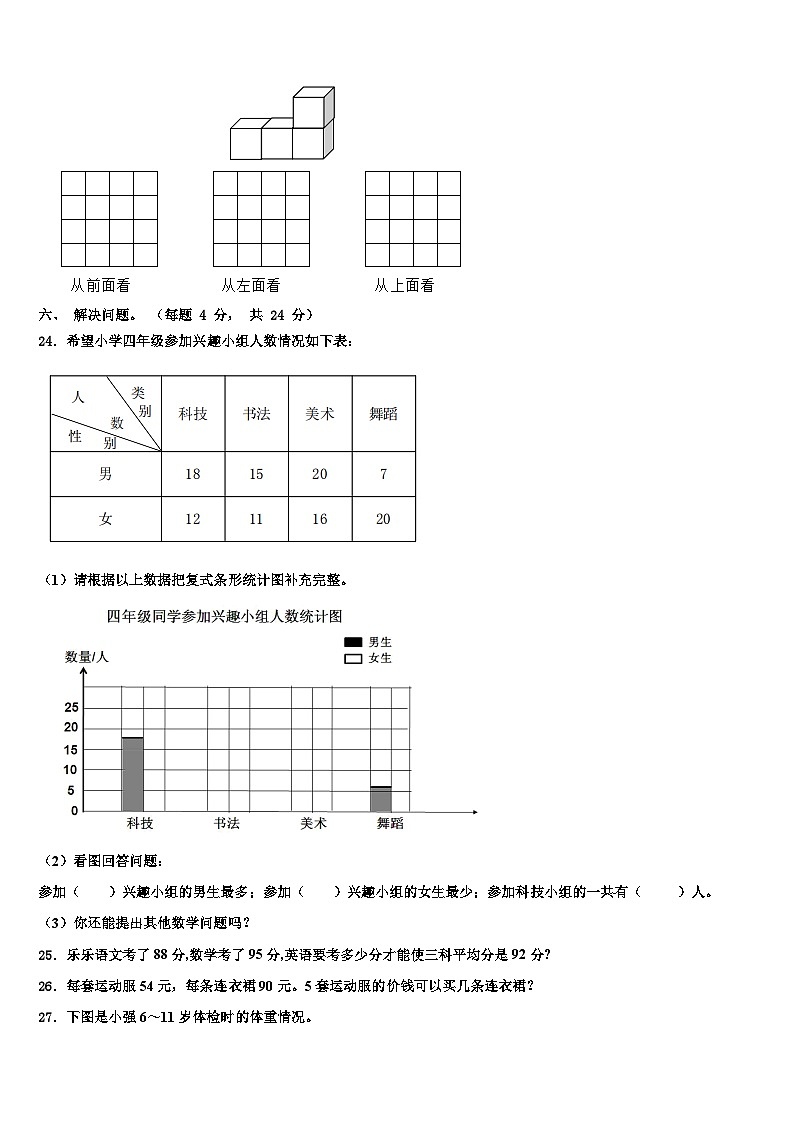 2023年湖北省武汉市洪山区理工大学附属小学数学四下期末教学质量检测模拟试题含解析第3页