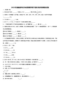 2023年湖南省怀化市辰溪县数学四下期末质量检测模拟试题含解析