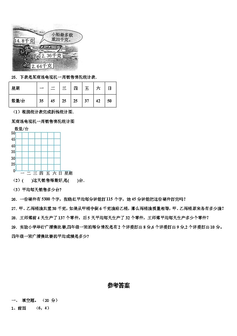 2023年湖南省邵阳市数学四年级第二学期期末预测试题含解析第3页