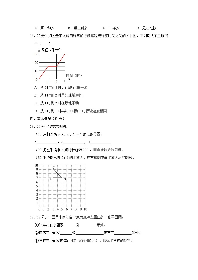 甘肃省兰州市七里河区2022-2023学年六年级下学期期末质检数学试卷03