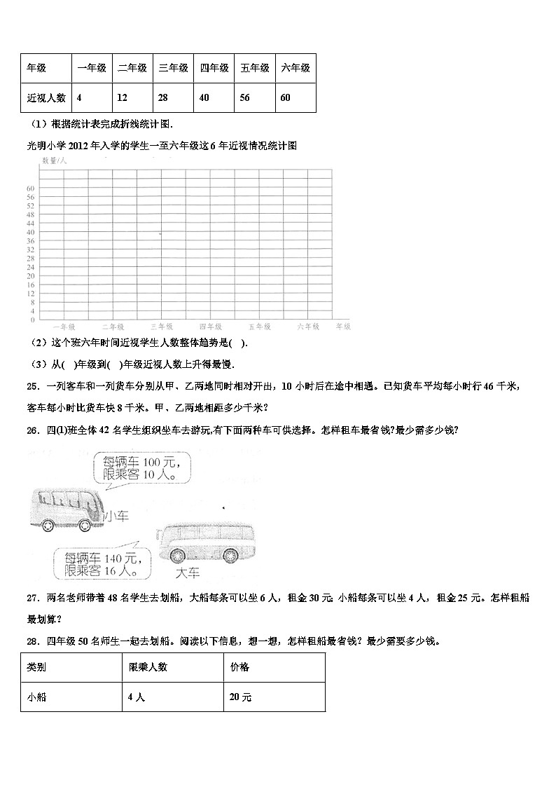 2023年甘肃省华亭县西华镇草滩小学数学四下期末质量检测模拟试题含解析第3页