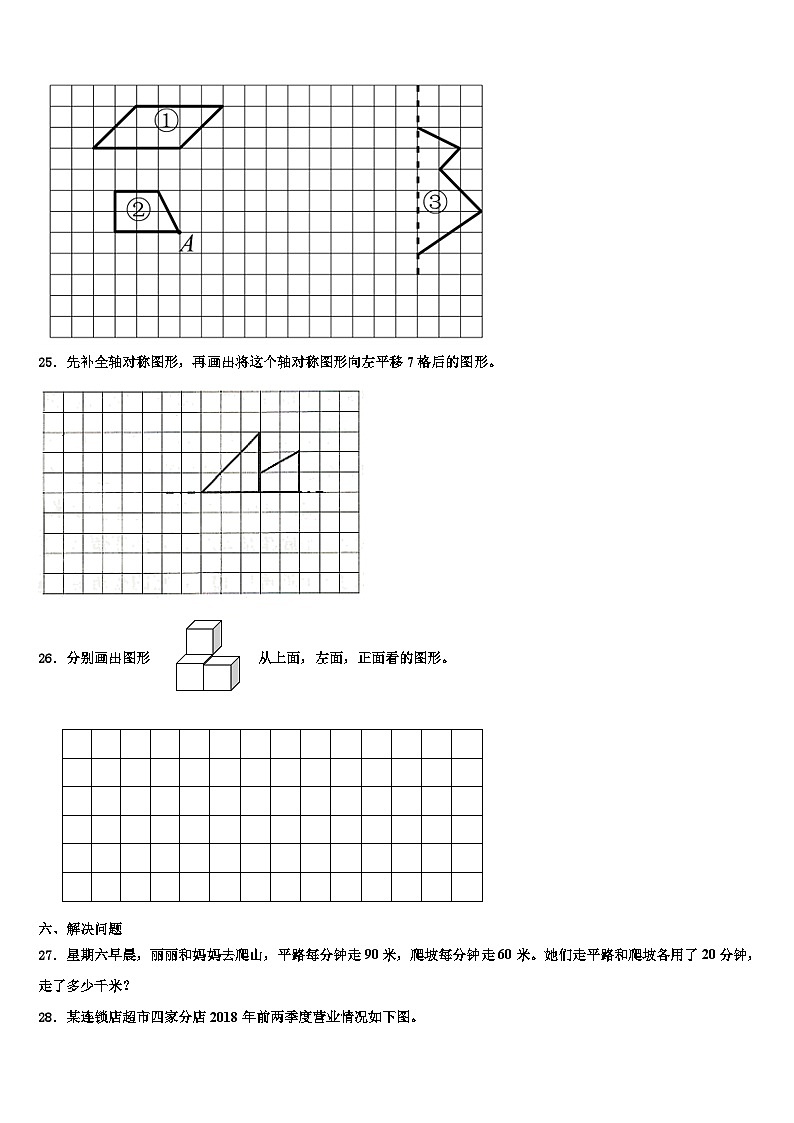 2023年福州市闽侯县数学四年级第二学期期末达标测试试题含解析第3页
