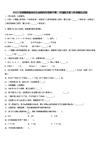 2023年西藏那曲地区比如县四年级数学第二学期期末复习检测模拟试题含解析