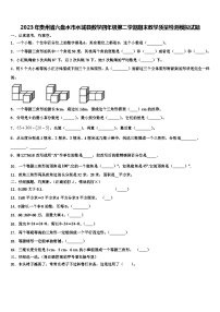 2023年贵州省六盘水市水城县数学四年级第二学期期末教学质量检测模拟试题含解析