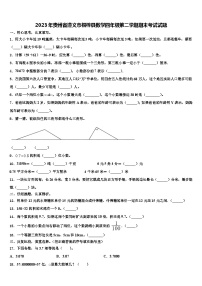 2023年贵州省遵义市桐梓县数学四年级第二学期期末考试试题含解析