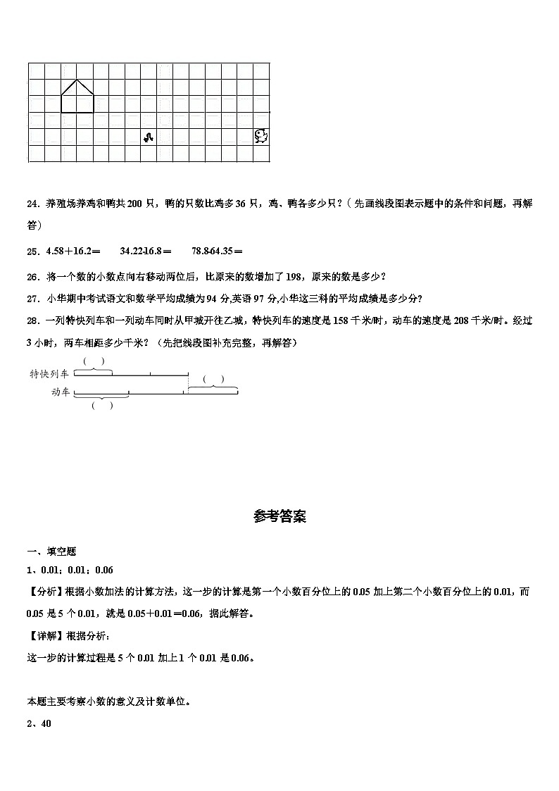 2023年郓城县四年级数学第二学期期末联考模拟试题含解析第3页