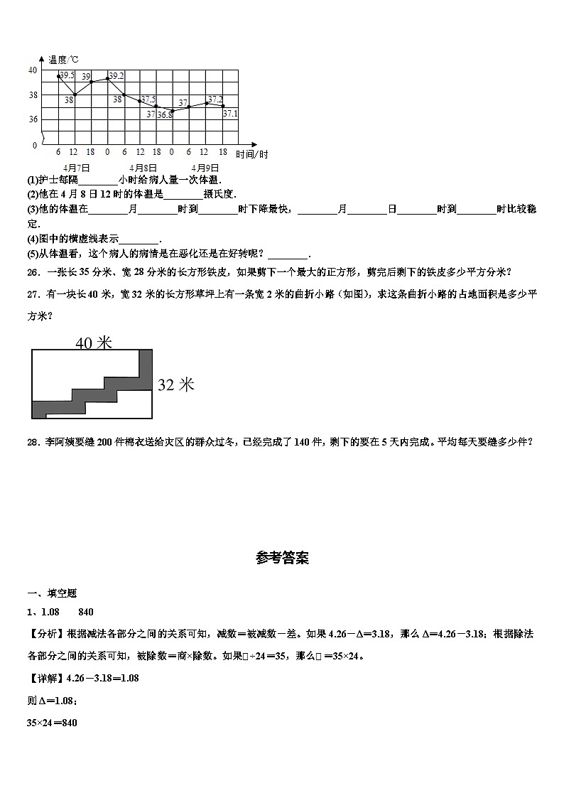 2023年重庆市双桥区四年级数学第二学期期末综合测试试题含解析第3页