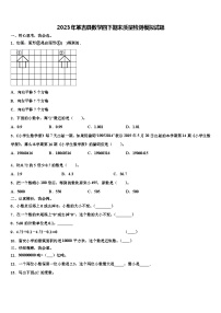 2023年革吉县数学四下期末质量检测模拟试题含解析