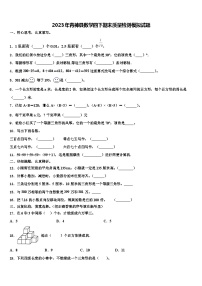 2023年青神县数学四下期末质量检测模拟试题含解析