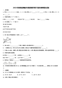 2023年陕西省渭南市澄城县数学四下期末调研模拟试题含解析