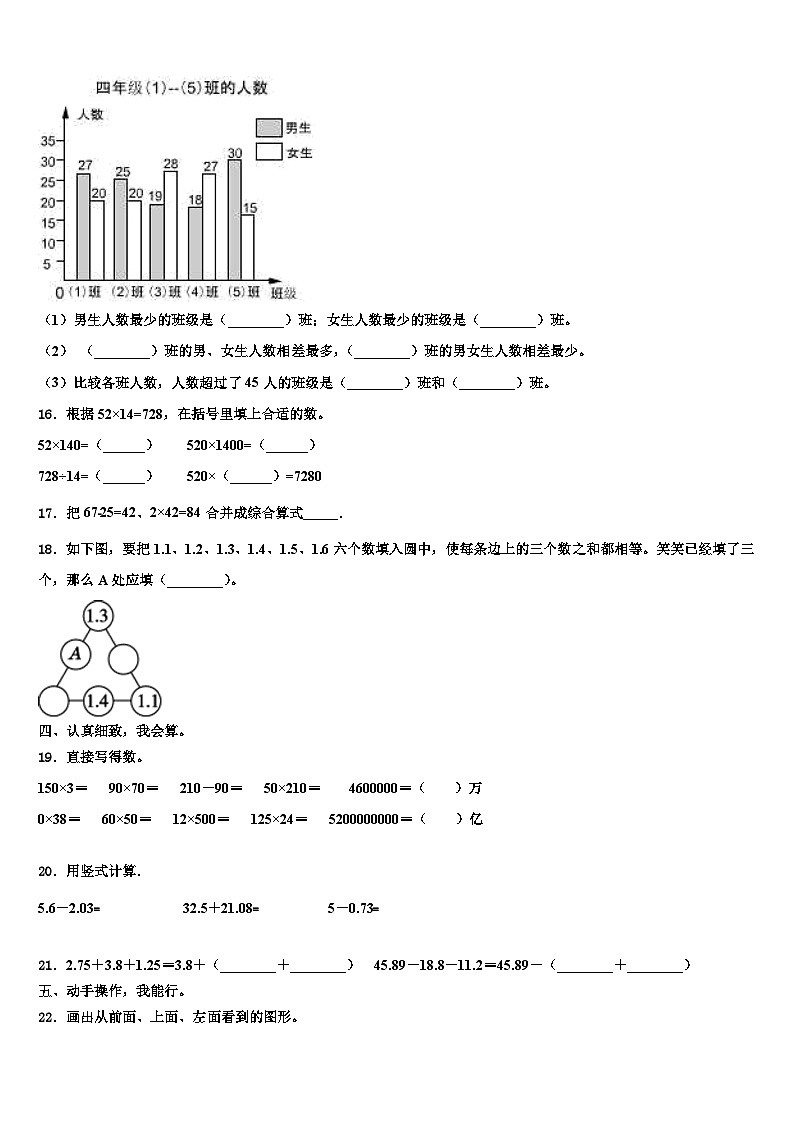 2023年黑龙江省齐齐哈尔市龙江县数学四下期末质量检测模拟试题含解析第2页