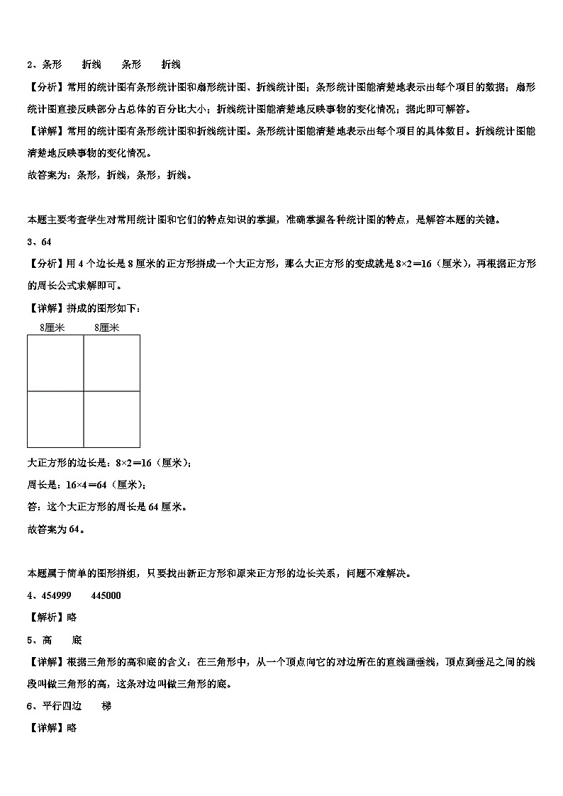 2023年陕西省延安市宜川县数学四下期末学业水平测试模拟试题含解析第3页