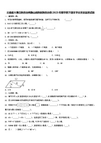 云南省大理白族自治州巍山彝族回族自治县2023年数学四下期末学业质量监测试题含解析