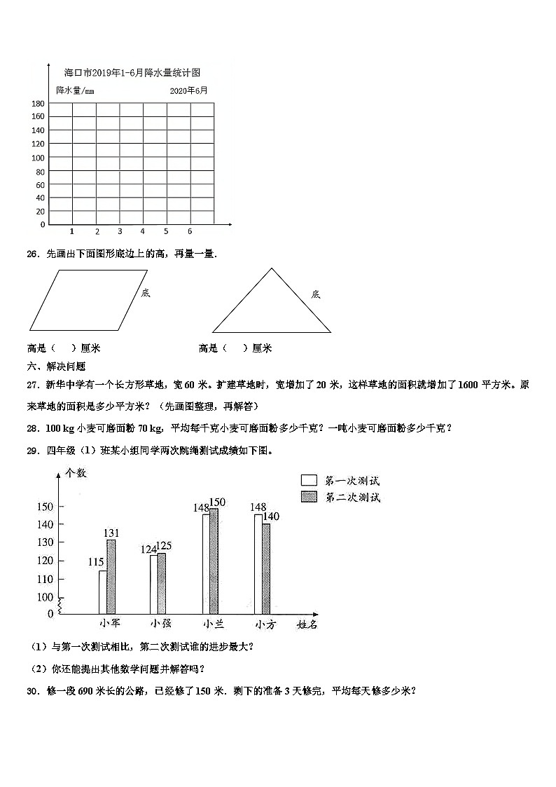 北京市海淀区2023年数学四年级第二学期期末质量检测试题含解析03
