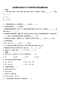 吉林省通化市集安市2023年数学四下期末监测模拟试题含解析