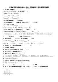 安徽省安庆市桐城市2022-2023学年数学四下期末监测模拟试题含解析