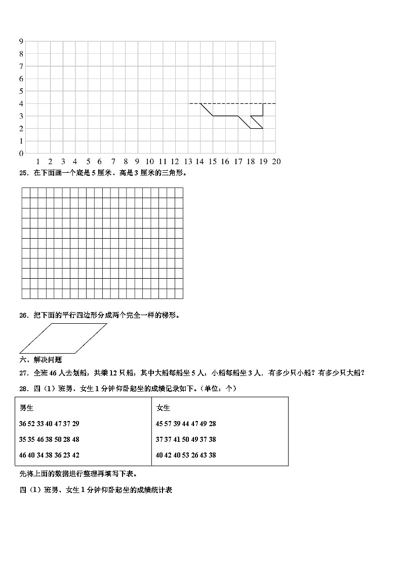四川省安岳县岳阳镇东方红小学2022-2023学年数学四下期末学业水平测试模拟试题含解析03