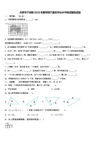 天津市宁河县2023年数学四下期末学业水平测试模拟试题含解析