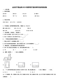 山东济宁微山县2023年数学四下期末教学质量检测试题含解析