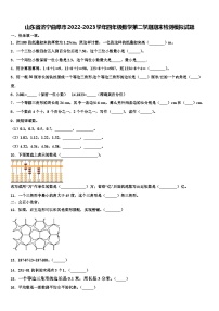 山东省济宁曲阜市2022-2023学年四年级数学第二学期期末检测模拟试题含解析