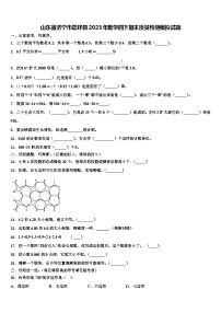 山东省济宁市嘉祥县2023年数学四下期末质量检测模拟试题含解析