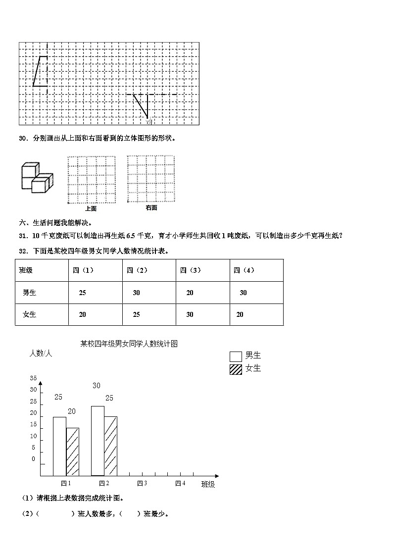 寻乌县2023年数学四年级第二学期期末综合测试模拟试题含解析第3页