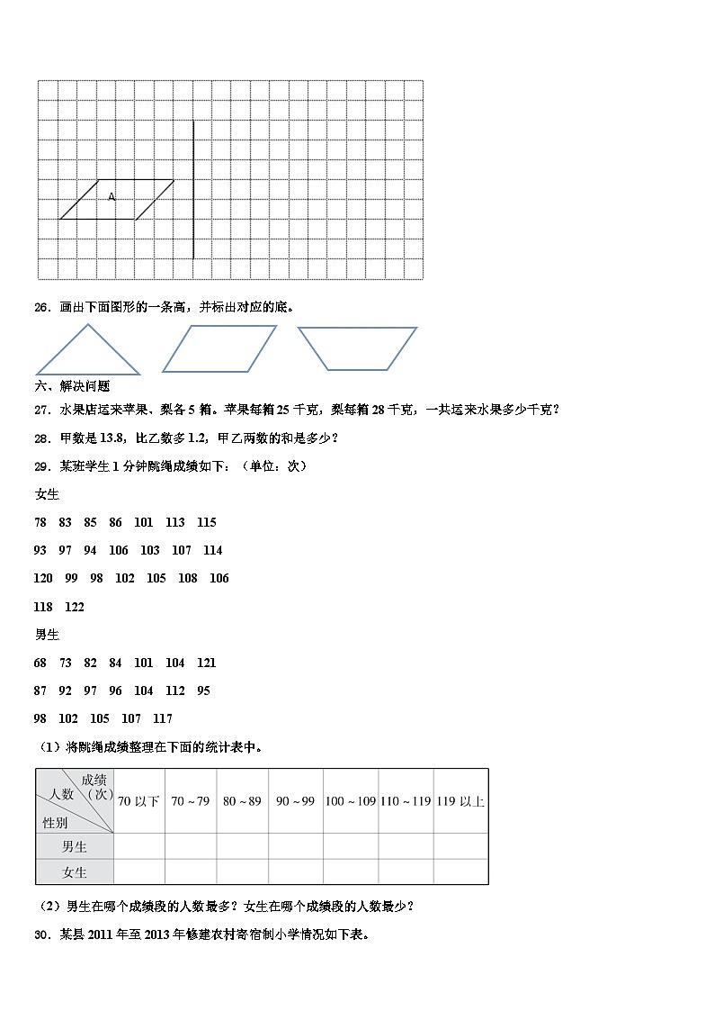 山东省滨州市滨城区2023年四年级数学第二学期期末教学质量检测模拟试题含解析03