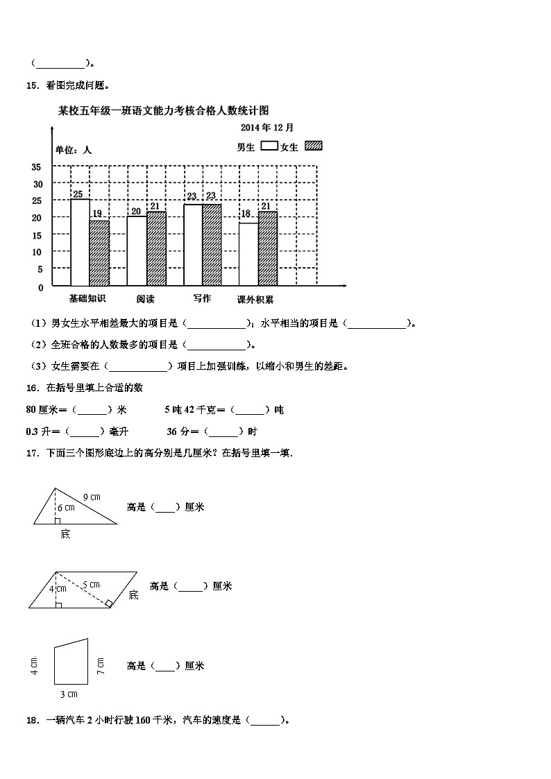 山东省滨州市阳信县2022-2023学年四年级数学第二学期期末质量检测试题含解析02