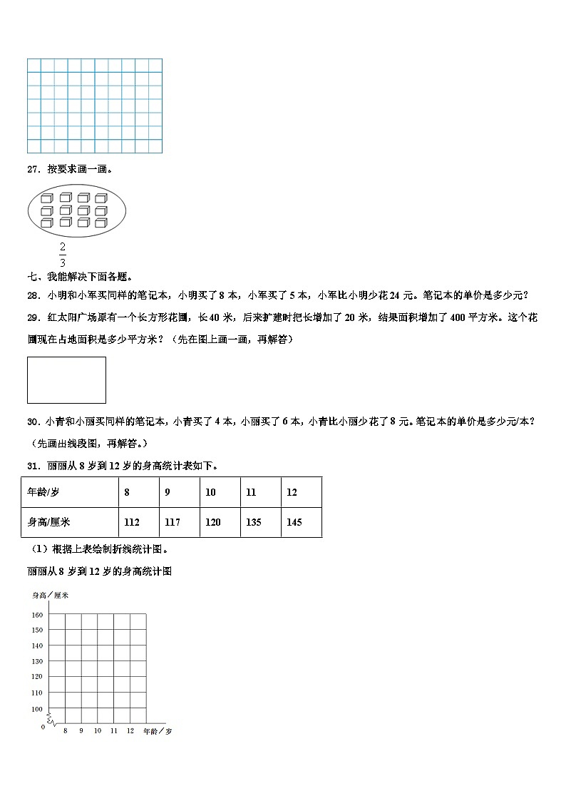 山西省朔州市怀仁县2022-2023学年数学四年级第二学期期末复习检测试题含解析03