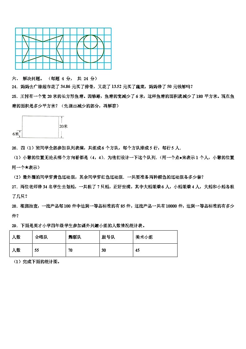 山西省长治市2022-2023学年数学四年级第二学期期末联考试题含解析第3页